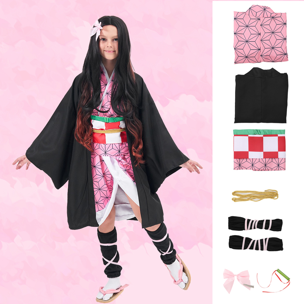 Anime Cosplay Demon Slayer - Complete Nezuko Kamado Cosplay Set Japanese