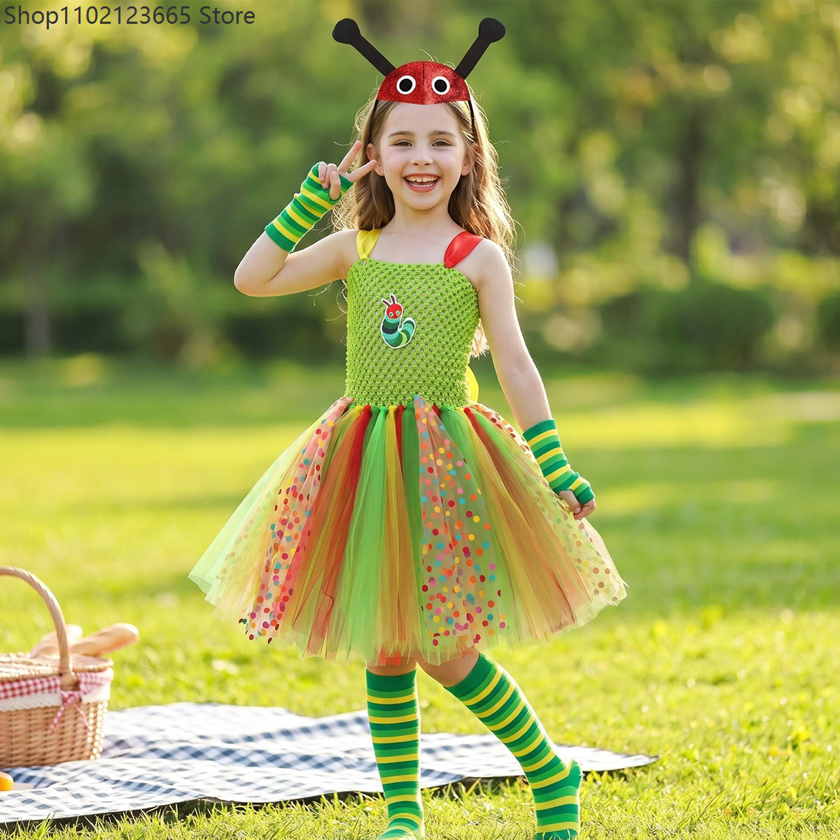 Anime Cosplay Toddler - Bebés Niñas Caterpilla Tutu Skirt Fluffy