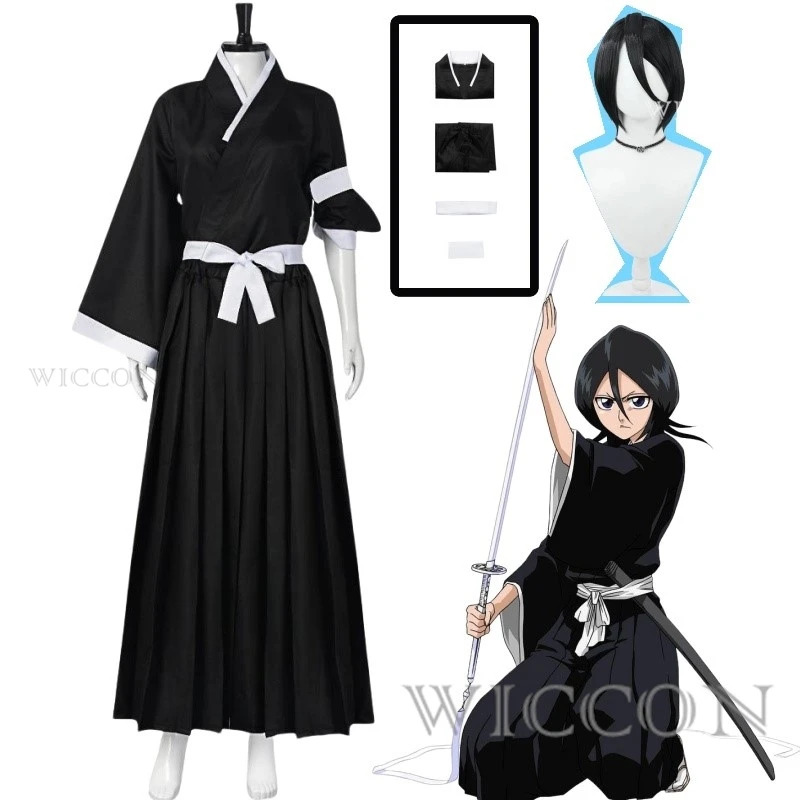 Anime Cosplay Youtube Shorts - Cosplay Full Outfit Costumes Kuchiki Rukia