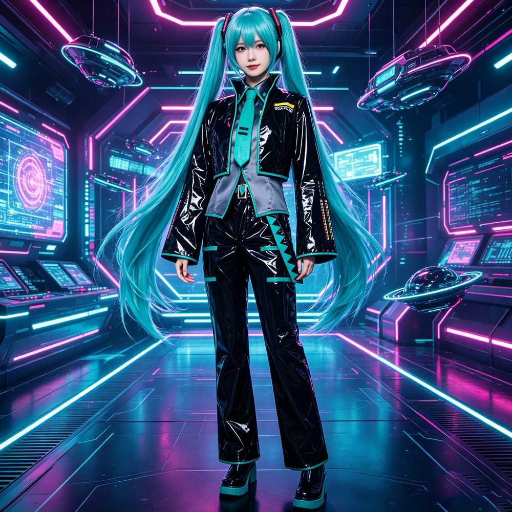 Anime Cosplay Miku - Vocaloid Male Miku Cosplay Costume Genderbend