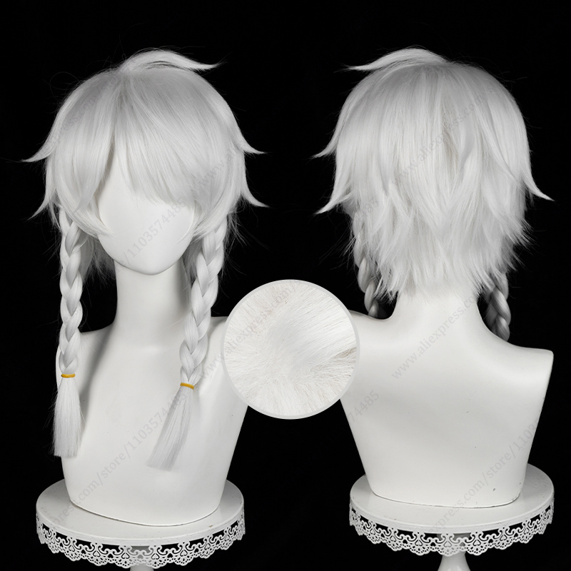 Cosplay Anime White Hair - Seer Eli Clark Cosplay Wig 45cm