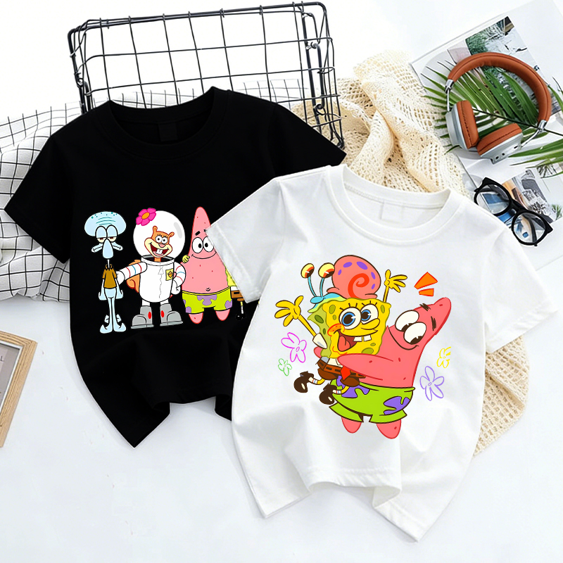 Anime Cosplay Toddler - Cute SpongeBobs T-shirt Anime Boys Girl