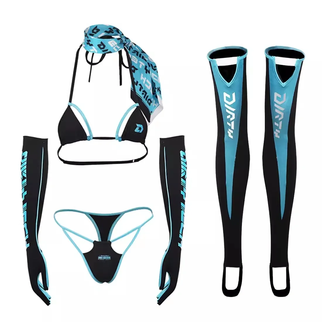 Anime Cosplay Bikini - Women Sexy 5 Pieces Bikini Set