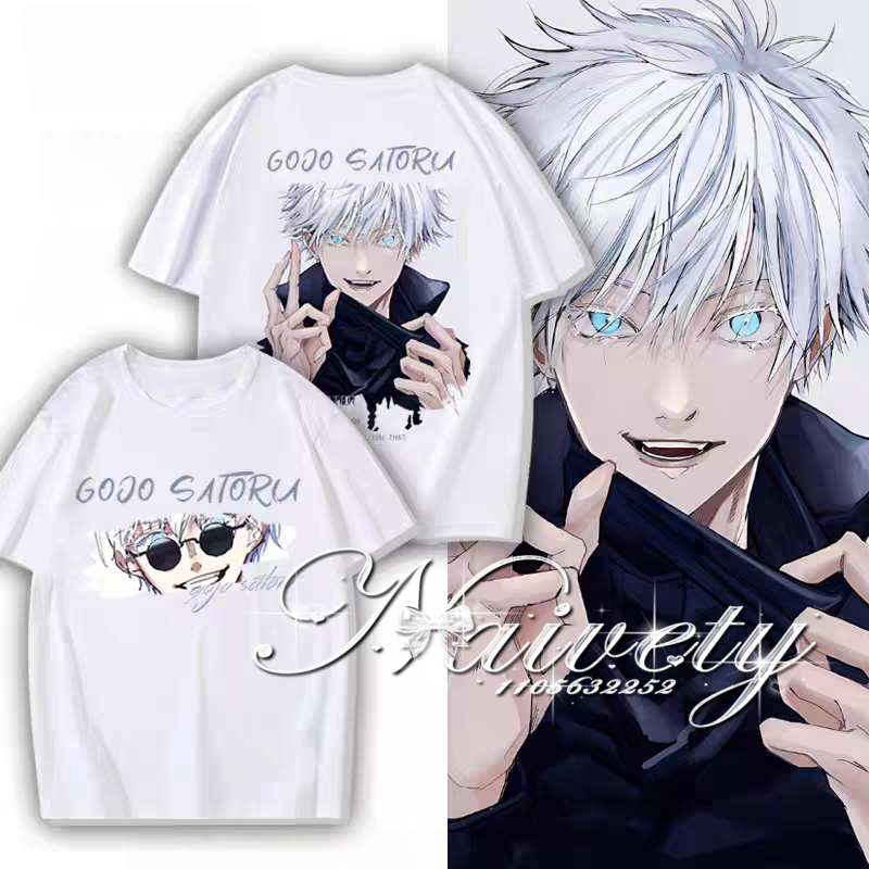 Quick Anime Cosplay - Jujutsu Kaisen Satoru Gojo Print T-shirt