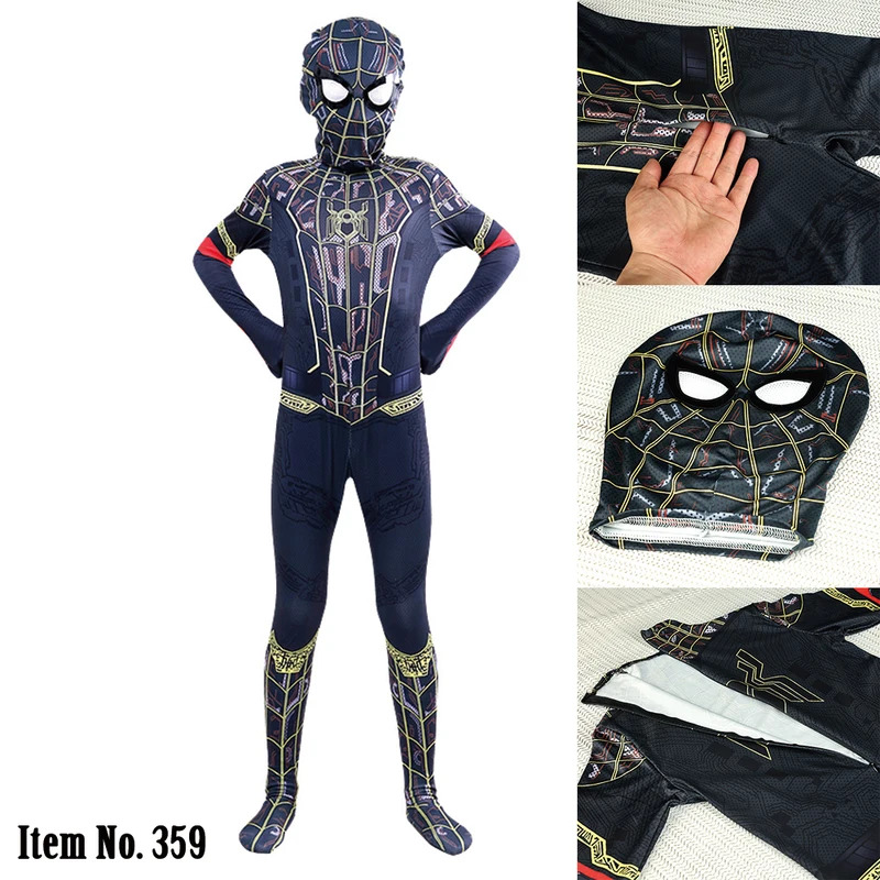 MARVEL Black Spider-man Costum - Anime Cosplay Youtube Shorts 리뷰 및 가격