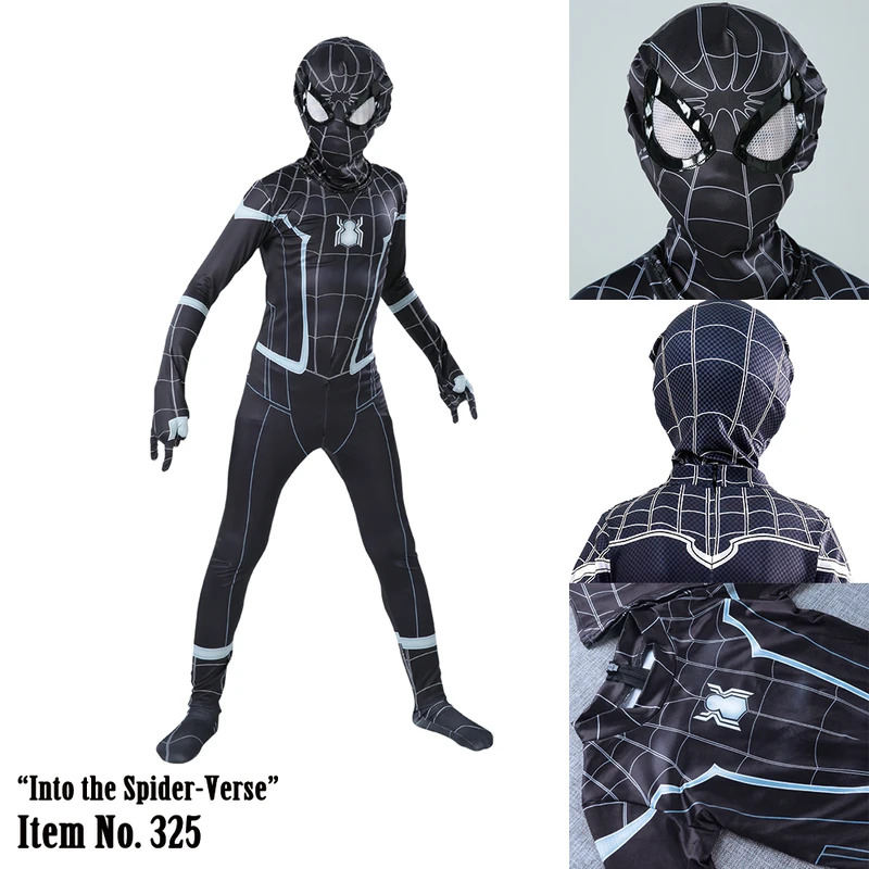 MARVEL Black Spider-man Costum - Anime Cosplay Youtube Shorts 리뷰 및 가격