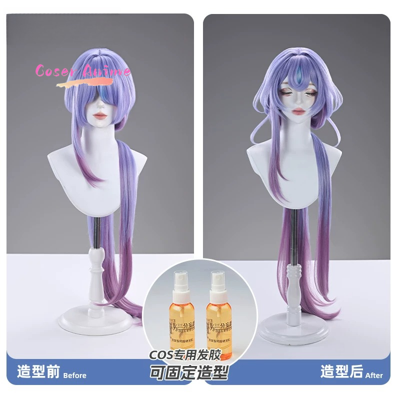 Arknights Jun Cosplay Wig, Bow - Anime Cosplay Long Hair 리뷰 및 가격