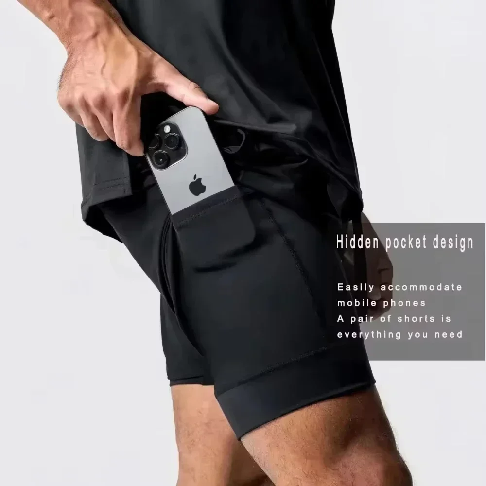 Akaza Men's 2-in-1 Shorts cott - Quick Anime Cosplay 리뷰 및 가격