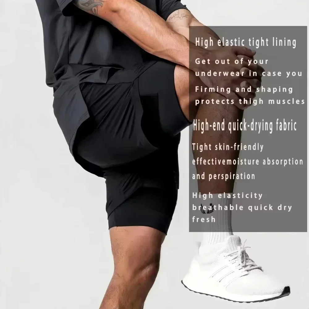 Akaza Men's 2-in-1 Shorts cott - Quick Anime Cosplay 리뷰 및 가격