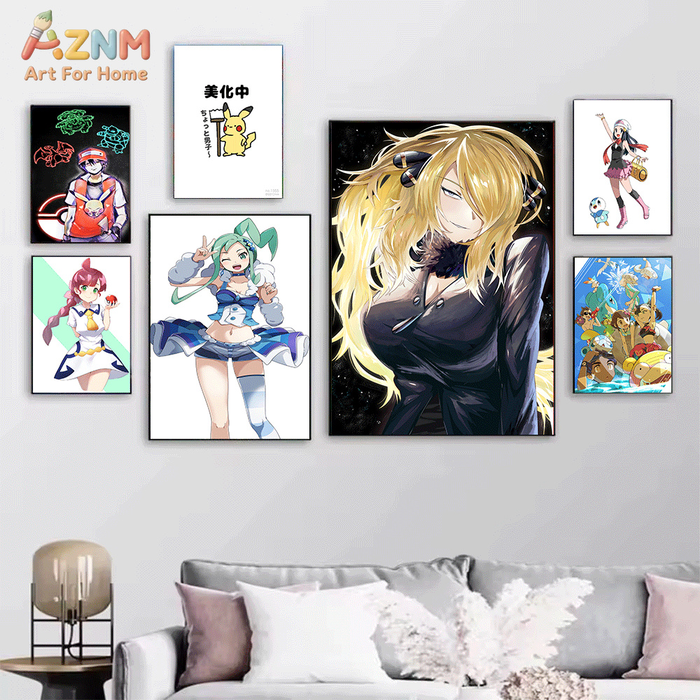 AZNM Pokemon Anime Canvas Wall - Anime Cosplay Pokemon 리뷰 및 가격