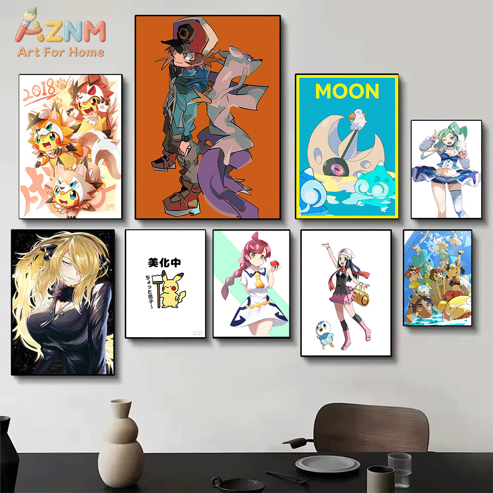 AZNM Pokemon Anime Canvas Wall - Anime Cosplay Pokemon 리뷰 및 가격