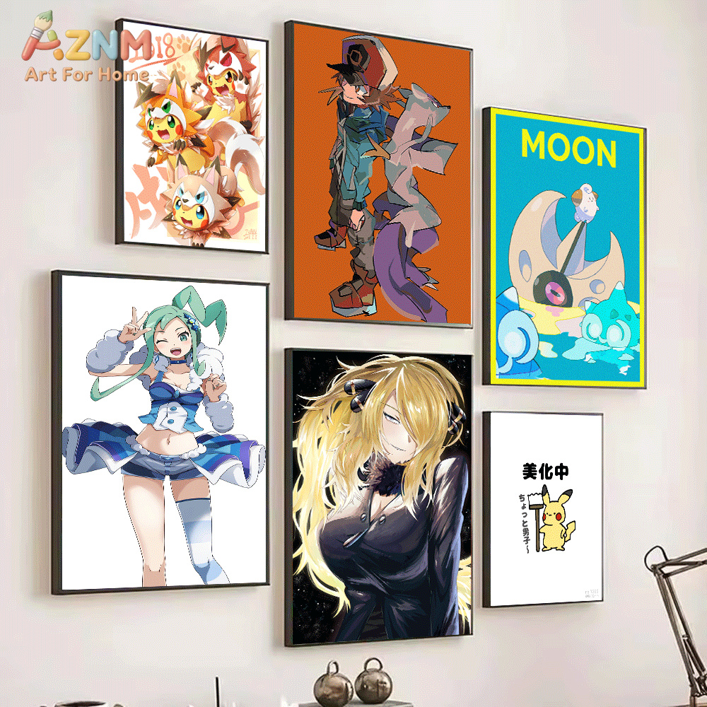 AZNM Pokemon Anime Canvas Wall - Anime Cosplay Pokemon 리뷰 및 가격