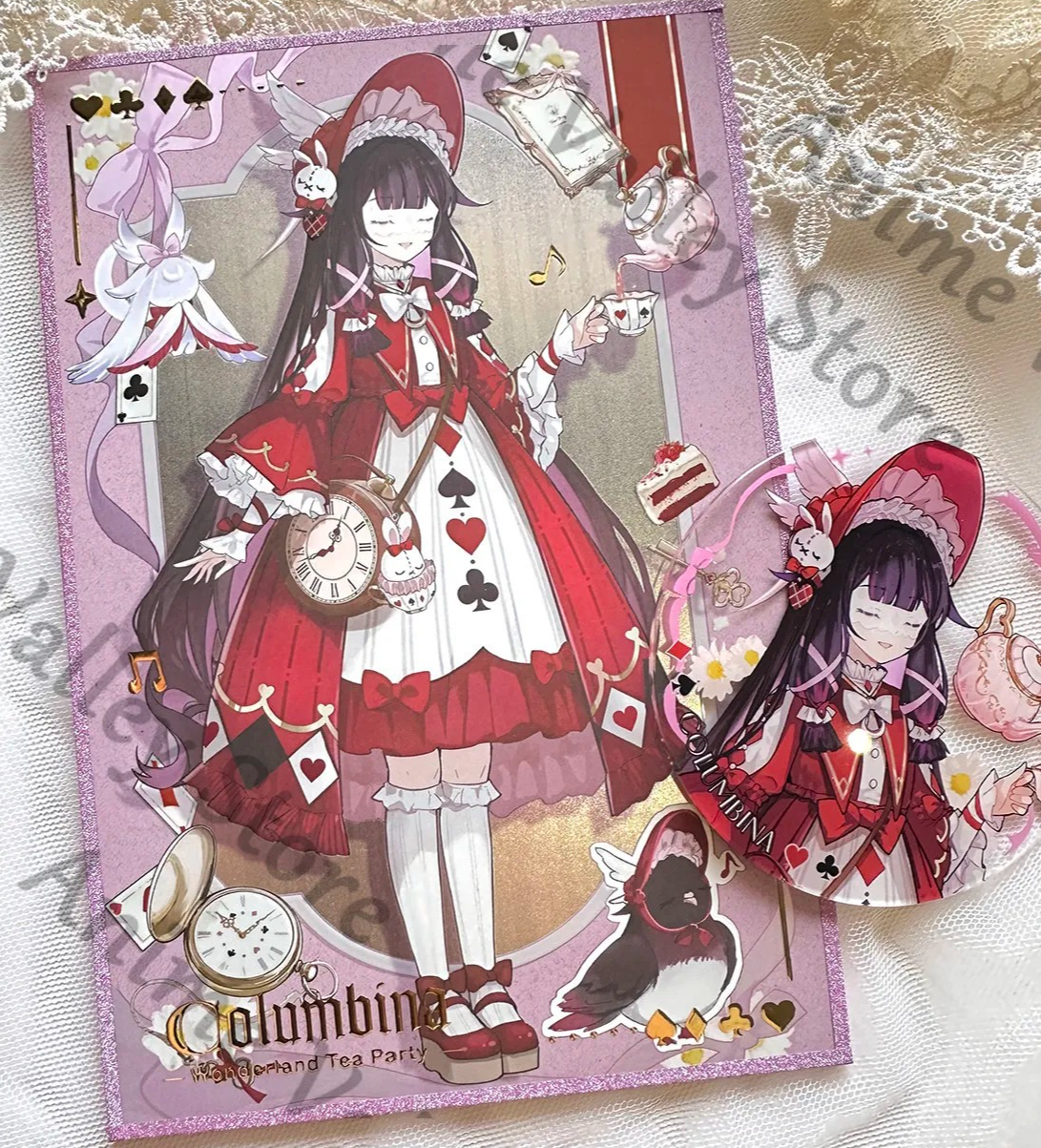 Anime Columbina Sandrone Gensh - Anime Cosplay Coloring Pages 리뷰 및 가격