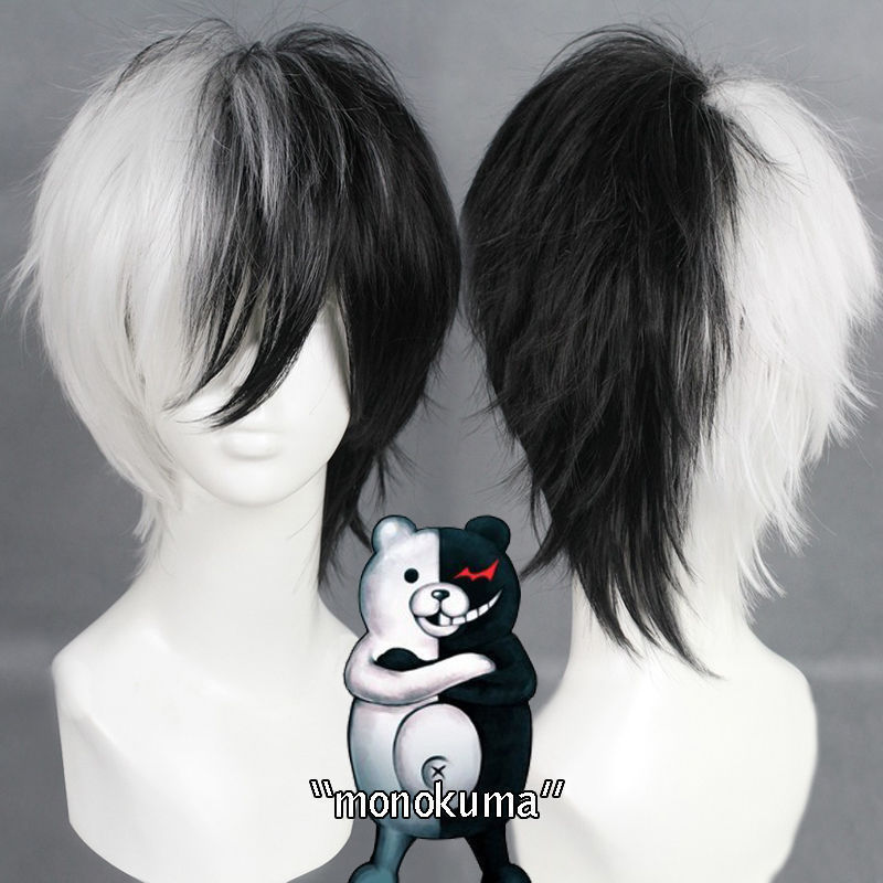 Anime Game Danganronpa Black a - Cosplay Anime White Hair 리뷰 및 가격