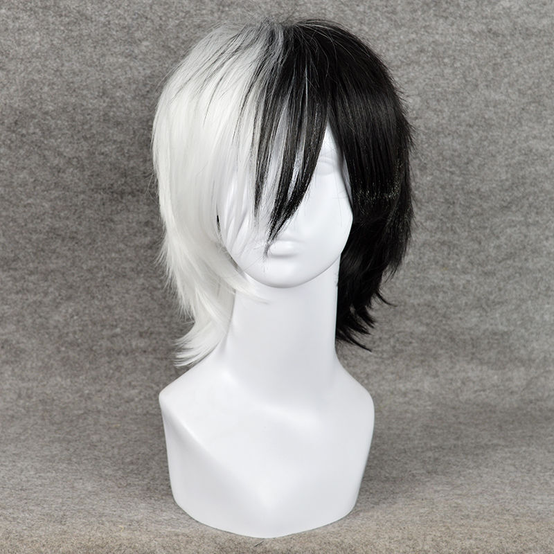 Anime Game Danganronpa Black a - Cosplay Anime White Hair 리뷰 및 가격