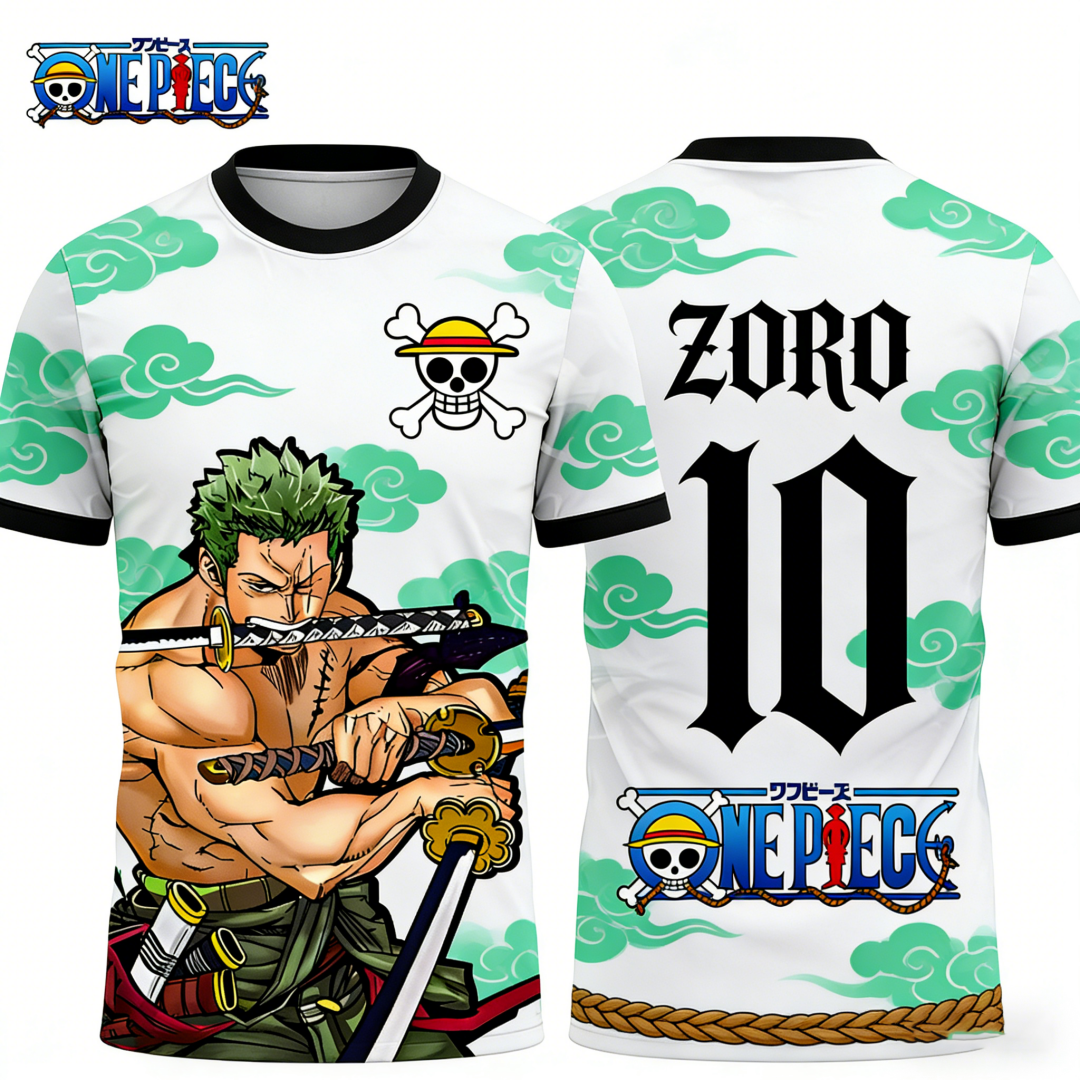 One Piece's Zoro Graphic T-shi - Quick Anime Cosplay 리뷰 및 가격
