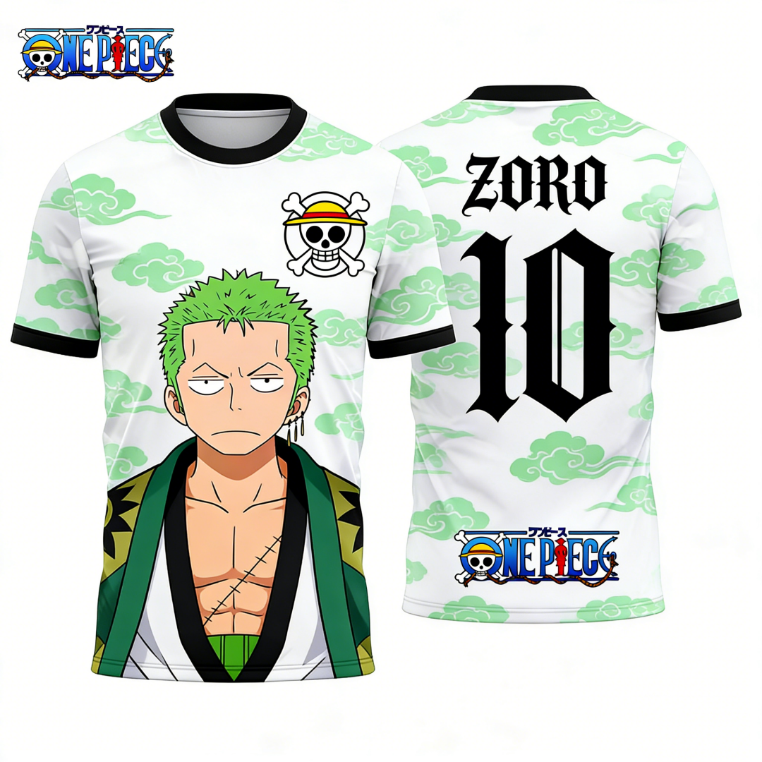 One Piece's Zoro Graphic T-shi - Quick Anime Cosplay 리뷰 및 가격
