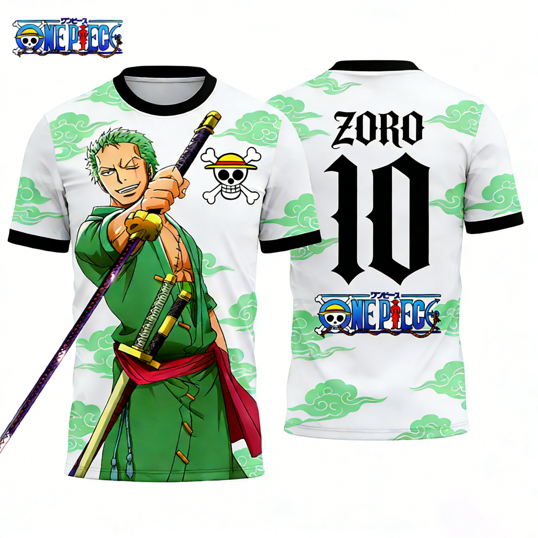 One Piece's Zoro Graphic T-shi - Quick Anime Cosplay 리뷰 및 가격