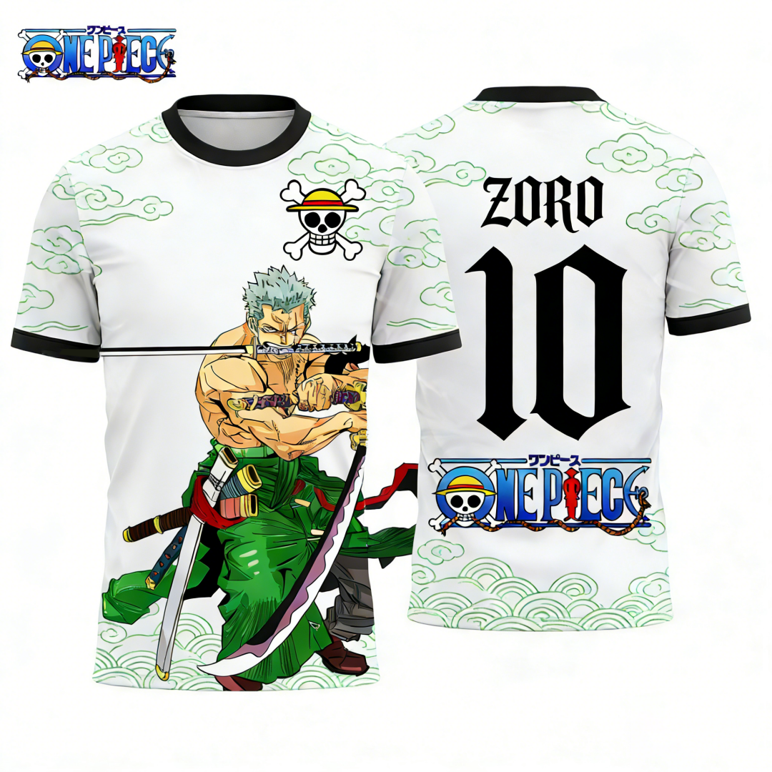 One Piece's Zoro Graphic T-shi - Quick Anime Cosplay 리뷰 및 가격