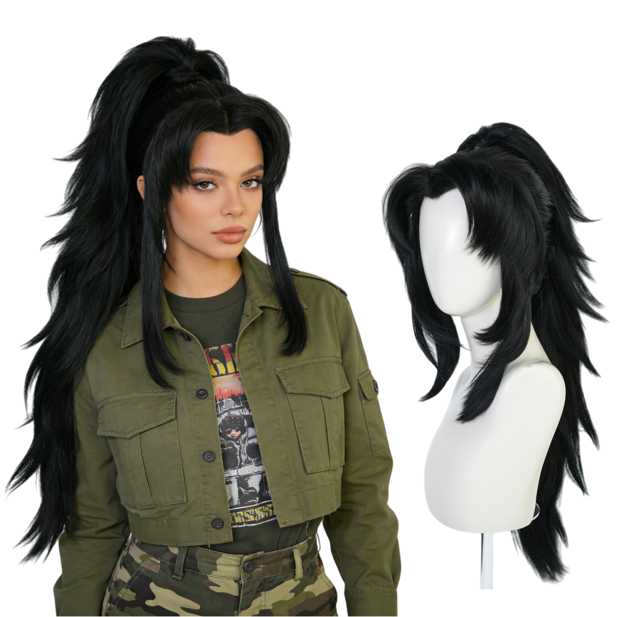 Anime cosplay wig black hairst - Cosplay Anime Expo 리뷰 및 가격
