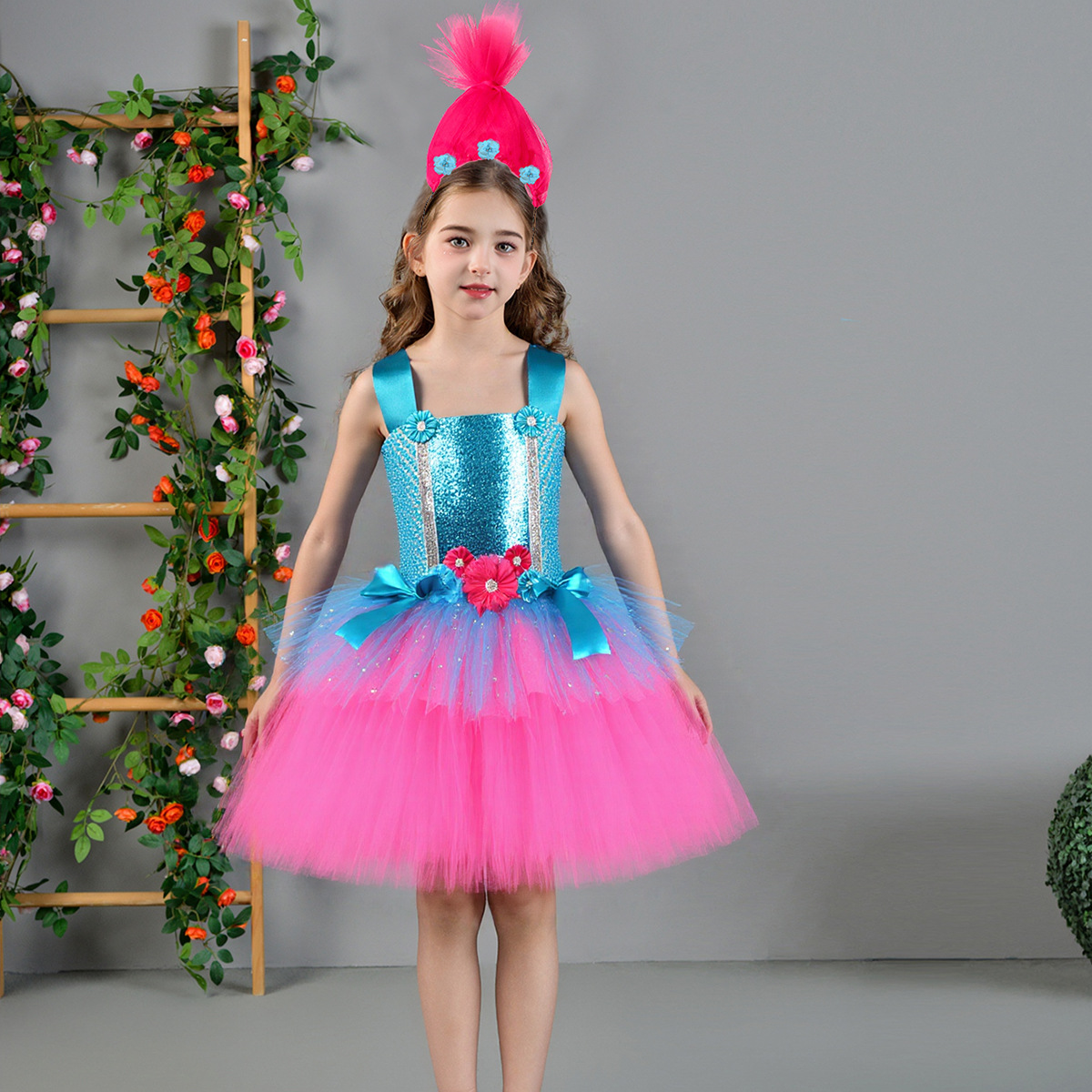 Trolls Tutu Dress for Girls Pr - Anime Cosplay Toddler 리뷰 및 가격