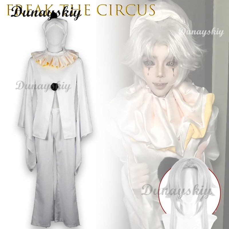 Pierrot Freak Party White Clow - Anime Cosplay Long Hair 리뷰 및 가격