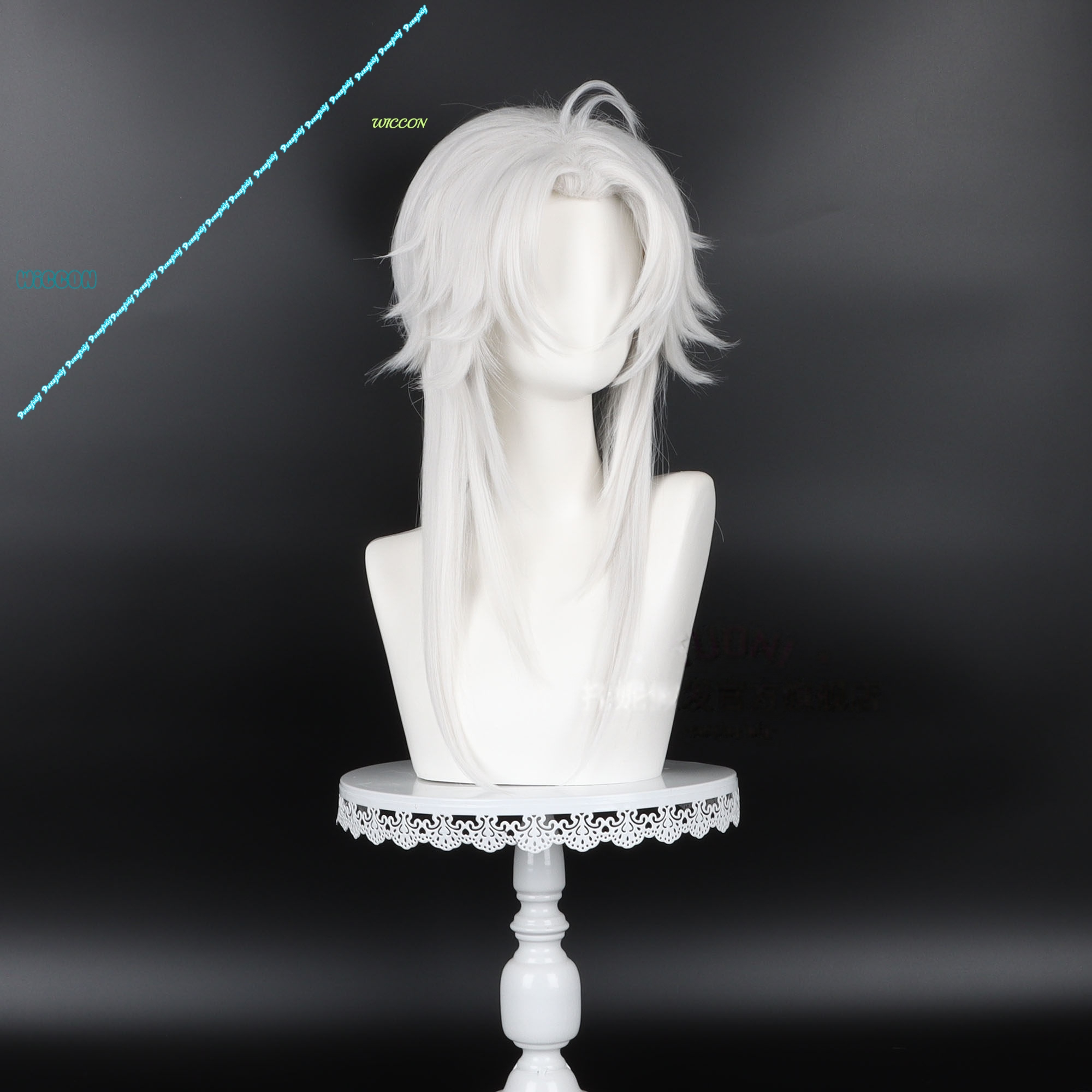 Men's Pierrot Jester Harlequin - Cosplay Anime White Hair 리뷰 및 가격