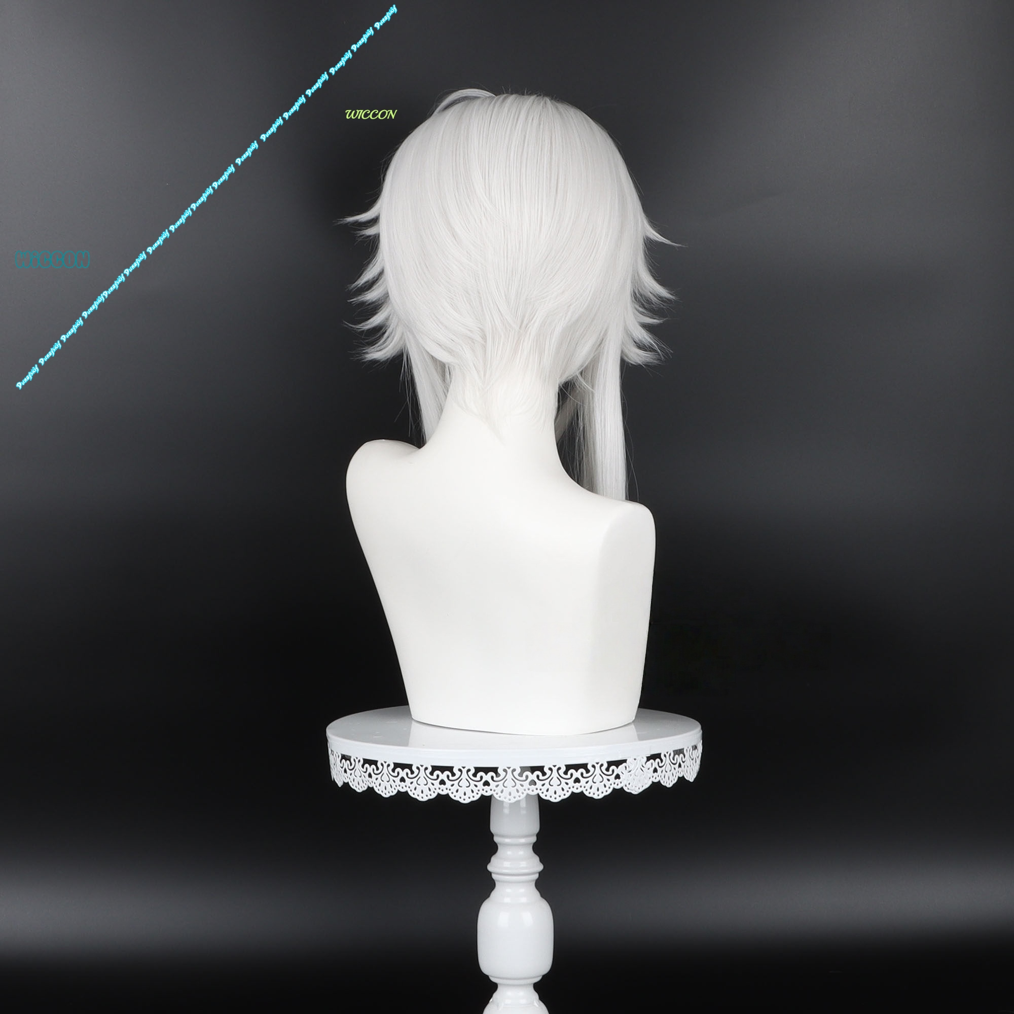 Men's Pierrot Jester Harlequin - Cosplay Anime White Hair 리뷰 및 가격