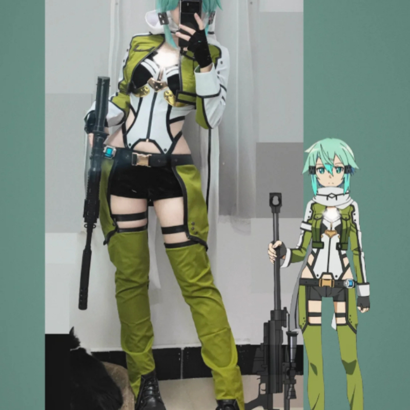 SAO Sword Art Online GGO Sinon - Cosplay Anime Online 리뷰 및 가격
