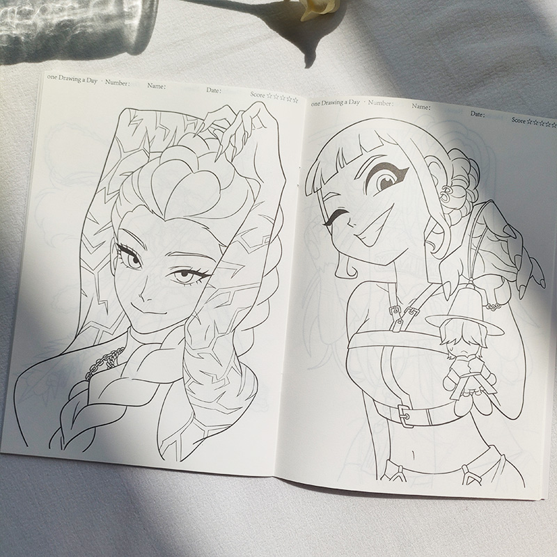 Hot 56 Pages Kids Anime Cartoo - Anime Cosplay Coloring Pages 리뷰 및 가격