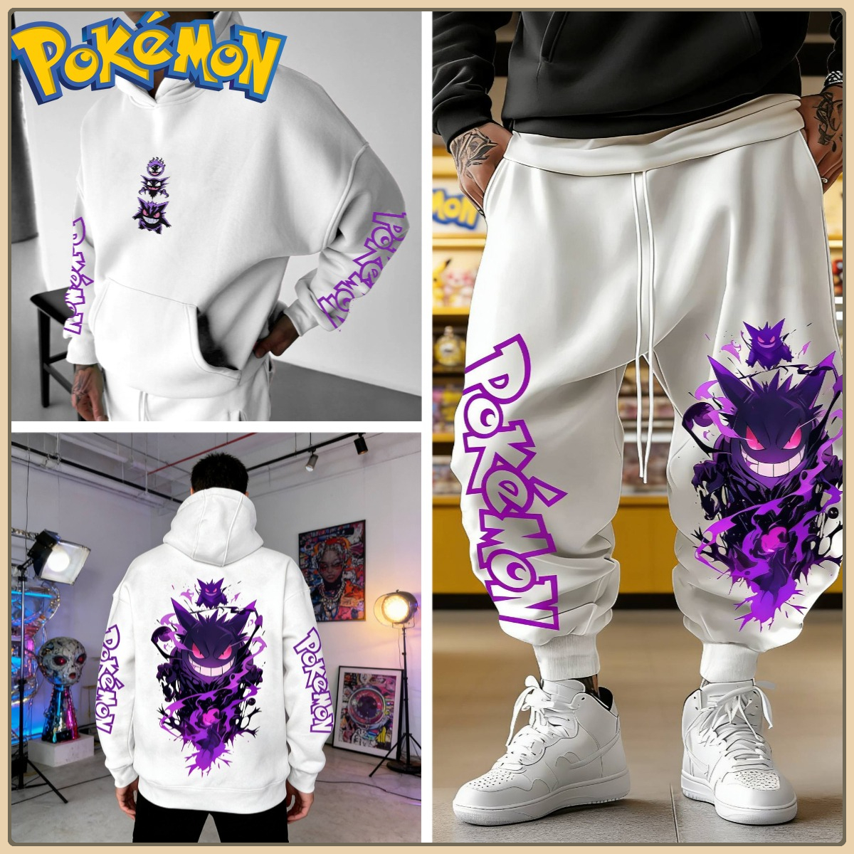 Black Hoodie and Pants Set wit - Anime Cosplay Pokemon 리뷰 및 가격