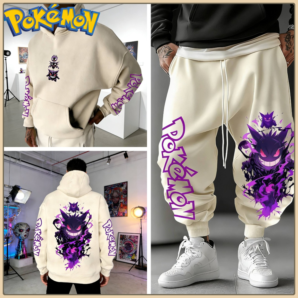 Black Hoodie and Pants Set wit - Anime Cosplay Pokemon 리뷰 및 가격