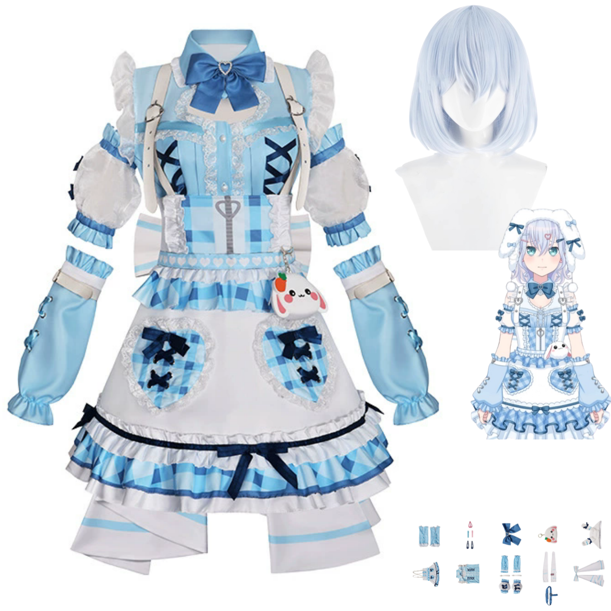 Anime BanG Dream Kurata Mashir - Cosplay Anime White Hair 리뷰 및 가격