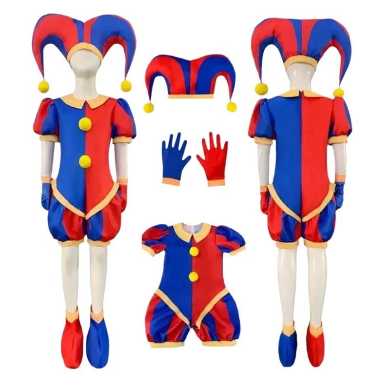 Pomni Cosplay Jumpsuit with Ha - Anime Cosplay Show 리뷰 및 가격