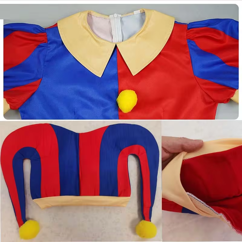 Pomni Cosplay Jumpsuit with Ha - Anime Cosplay Show 리뷰 및 가격