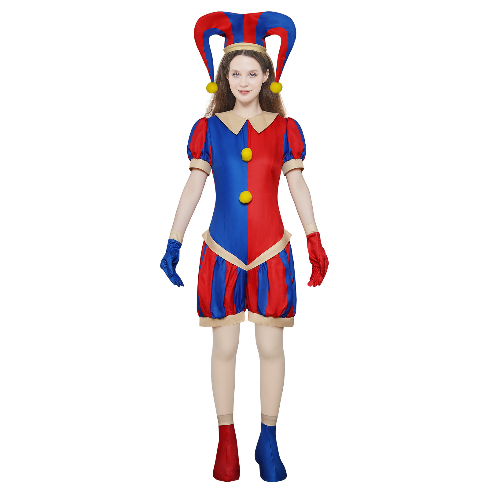 Pomni Cosplay Jumpsuit with Ha - Anime Cosplay Show 리뷰 및 가격