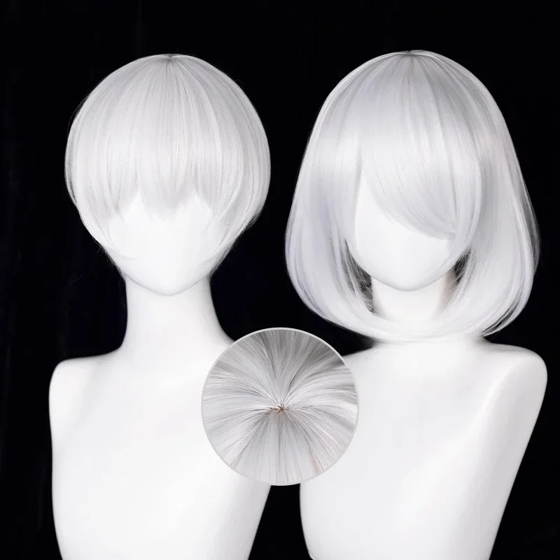 Anime 9S Cosplay Wig 2b Wig Wh - Cosplay Anime White Hair 리뷰 및 가격