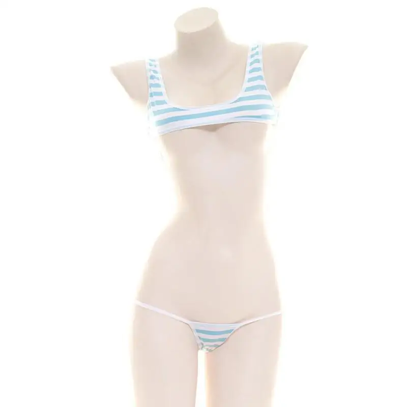 Sexy Japanese Style  Blue Whit - Anime Cosplay Bikini 리뷰 및 가격