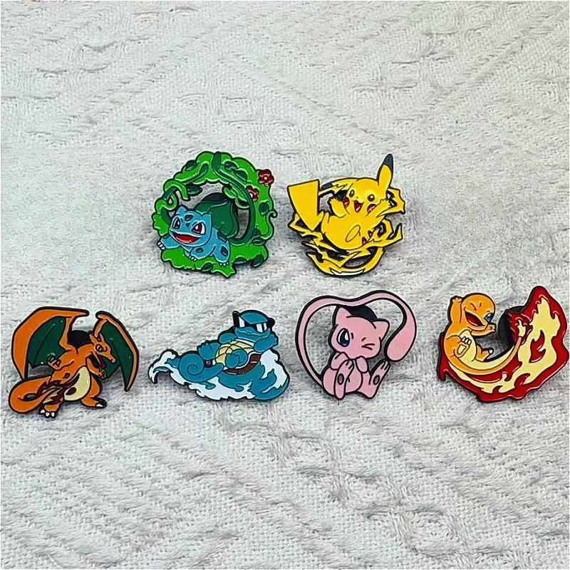 6pcs Anime Pins Set Pokemon En - Anime Cosplay Pokemon 리뷰 및 가격